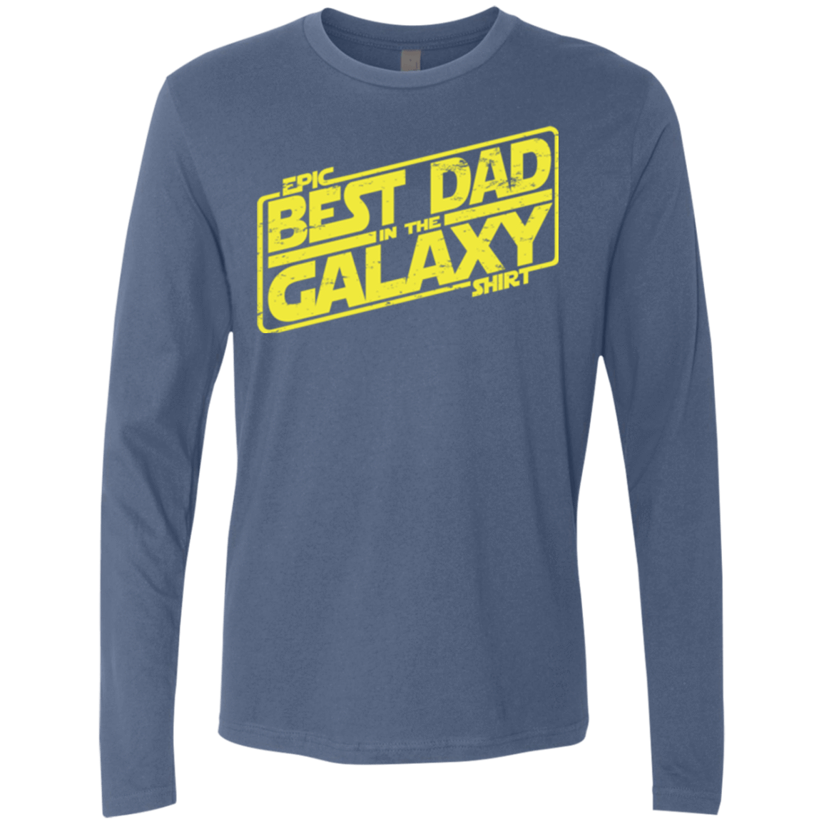 T-Shirts Indigo / Small Best Dad in the Galaxy Men's Premium Long Sleeve