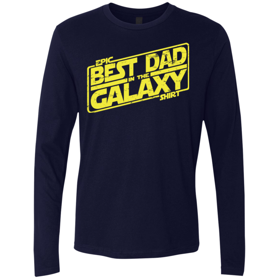 T-Shirts Midnight Navy / Small Best Dad in the Galaxy Men's Premium Long Sleeve