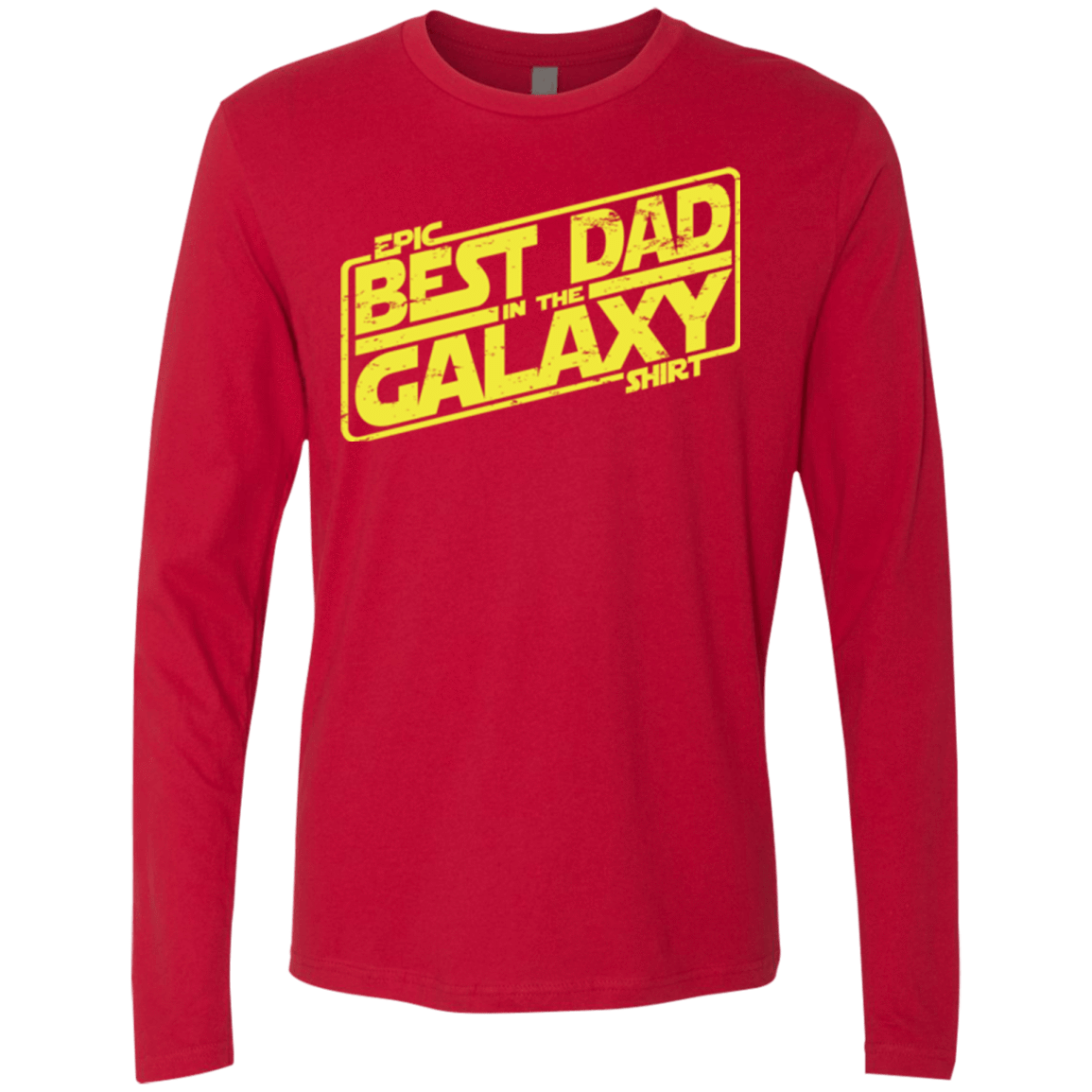 T-Shirts Red / Small Best Dad in the Galaxy Men's Premium Long Sleeve