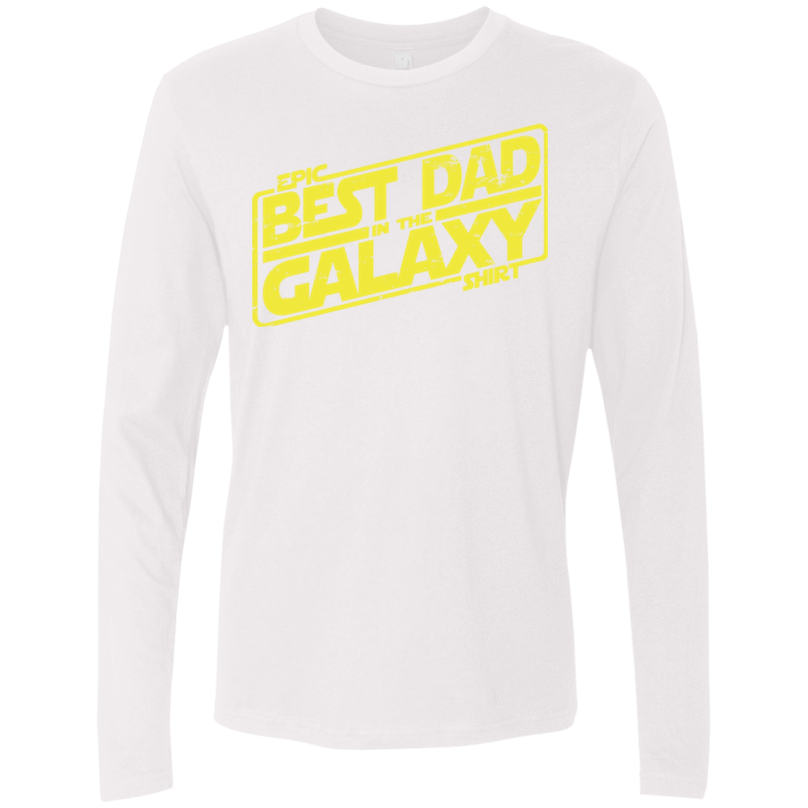 T-Shirts White / Small Best Dad in the Galaxy Men's Premium Long Sleeve
