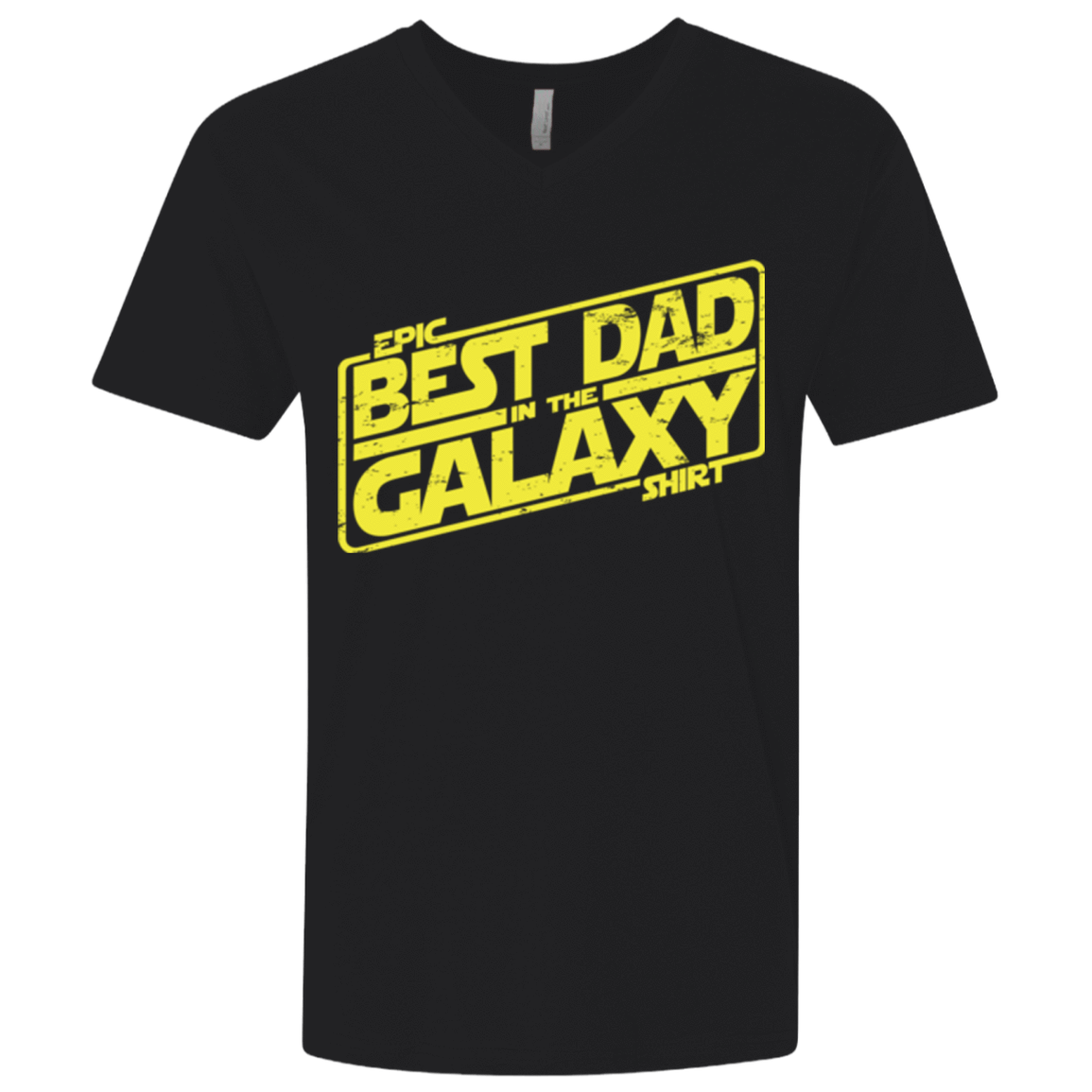 T-Shirts Black / X-Small Best Dad in the Galaxy Men's Premium V-Neck