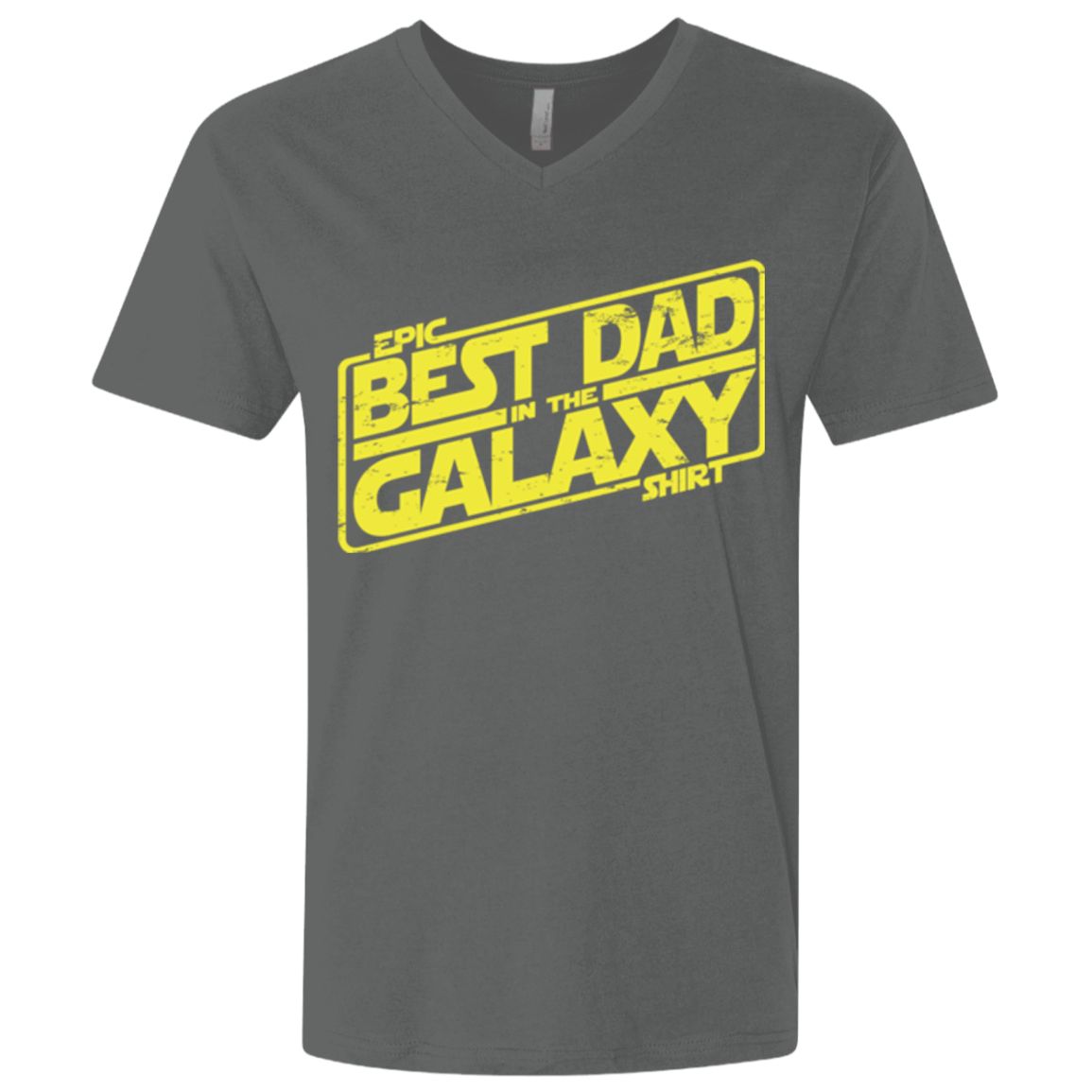 T-Shirts Heavy Metal / X-Small Best Dad in the Galaxy Men's Premium V-Neck