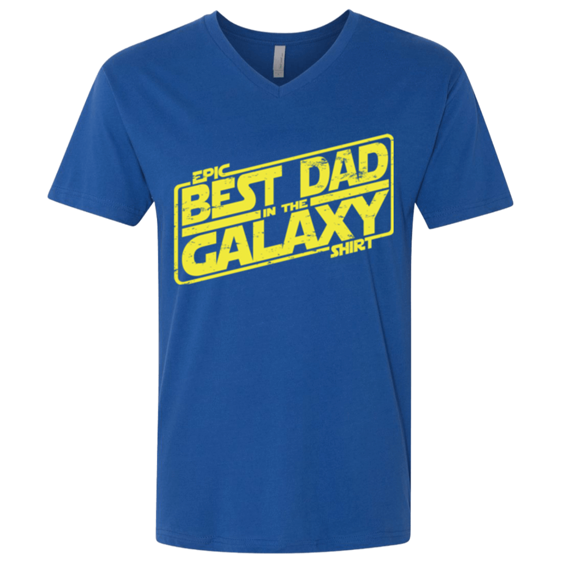 T-Shirts Royal / X-Small Best Dad in the Galaxy Men's Premium V-Neck