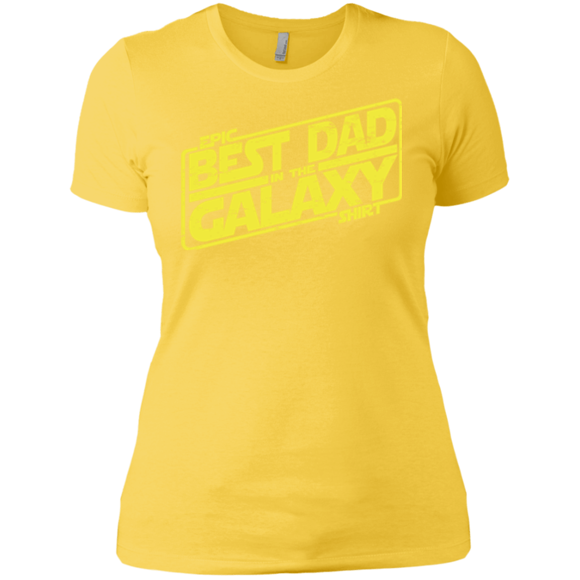 T-Shirts Vibrant Yellow / X-Small Best Dad in the Galaxy Women's Premium T-Shirt
