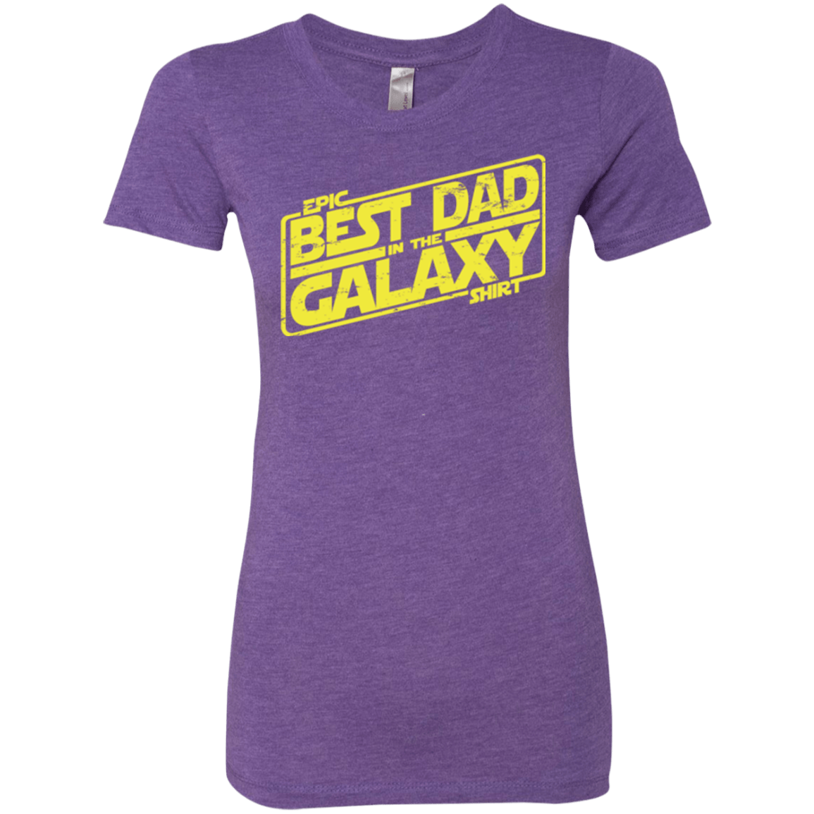 T-Shirts Purple Rush / Small Best Dad in the Galaxy Women's Triblend T-Shirt