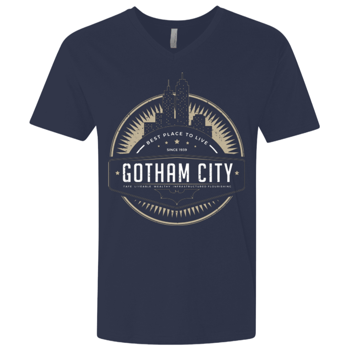 T-Shirts Midnight Navy / X-Small Best Place To Live Men's Premium V-Neck