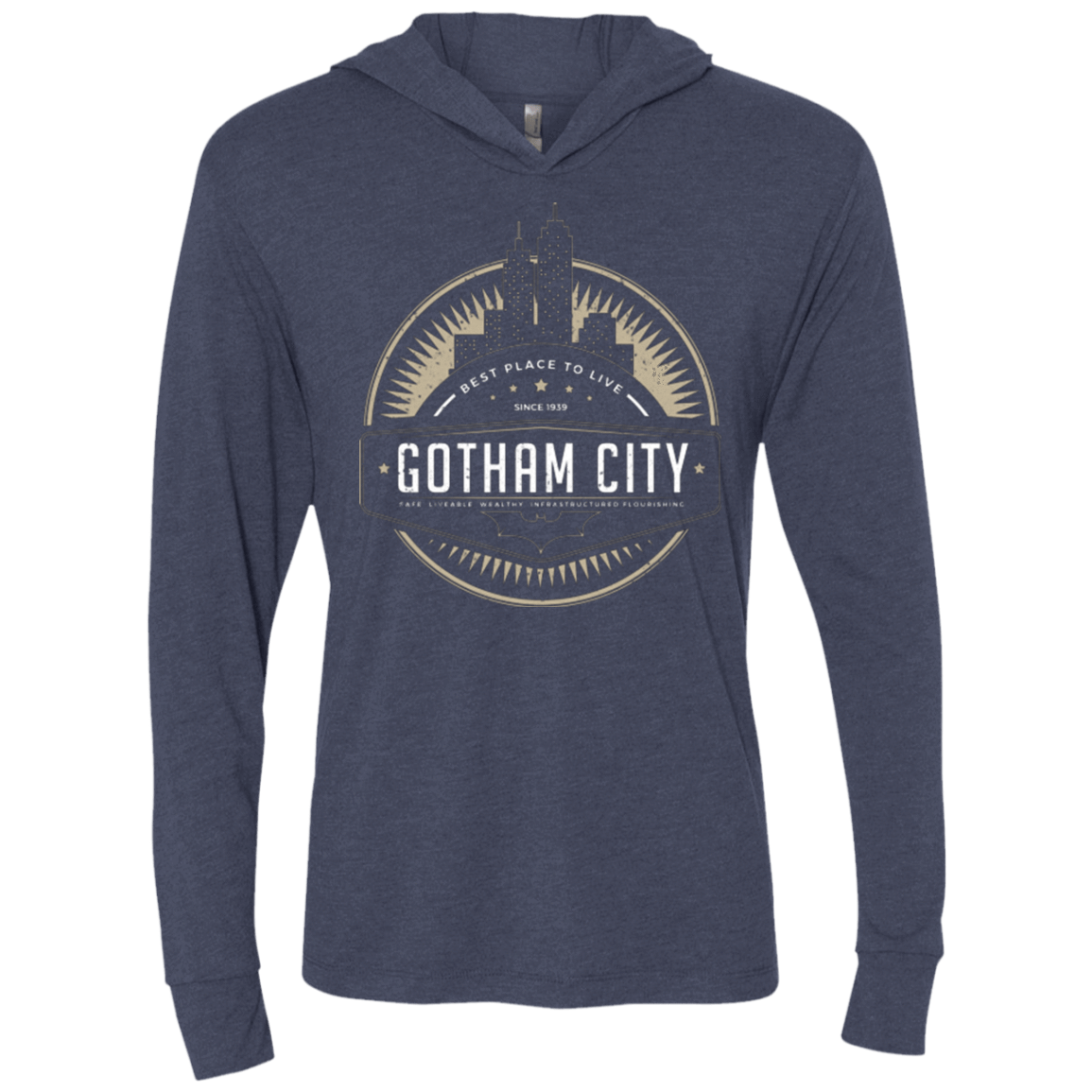 T-Shirts Vintage Navy / X-Small Best Place To Live Triblend Long Sleeve Hoodie Tee