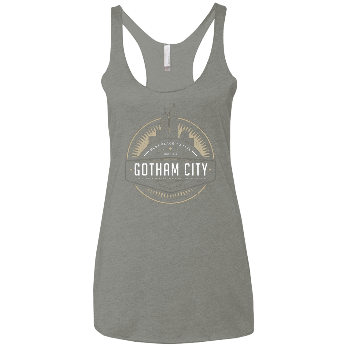 T-Shirts Venetian Grey / X-Small Best Place To Live Women's Triblend Racerback Tank