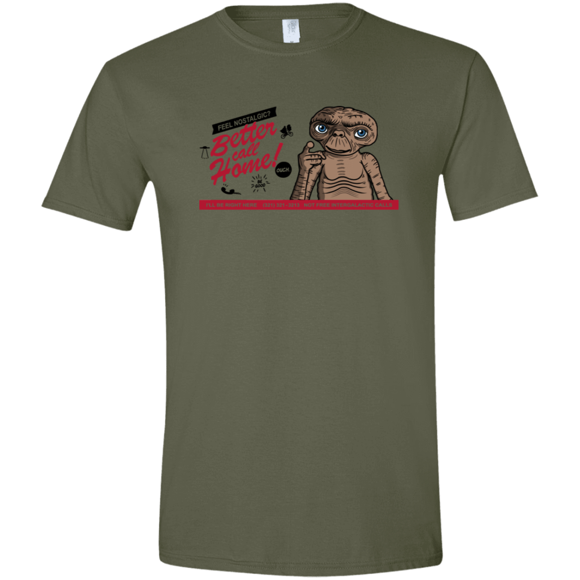 T-Shirts Military Green / S Better Call Home Men's Semi-Fitted Softstyle