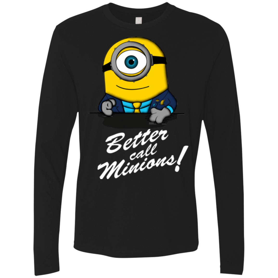T-Shirts Black / Small Better Call Minons Men's Premium Long Sleeve