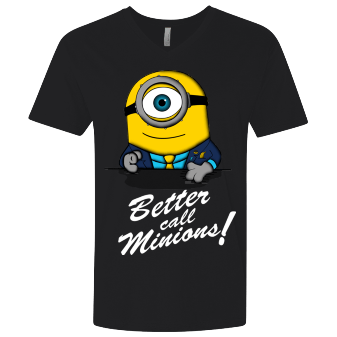 T-Shirts Black / X-Small Better Call Minons Men's Premium V-Neck