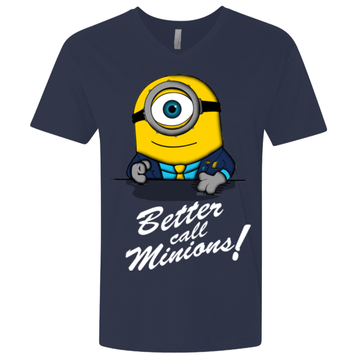 T-Shirts Midnight Navy / X-Small Better Call Minons Men's Premium V-Neck