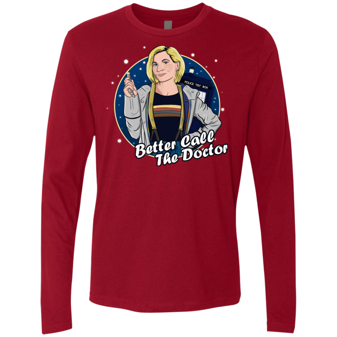T-Shirts Cardinal / S Better Call the Doctor Men's Premium Long Sleeve