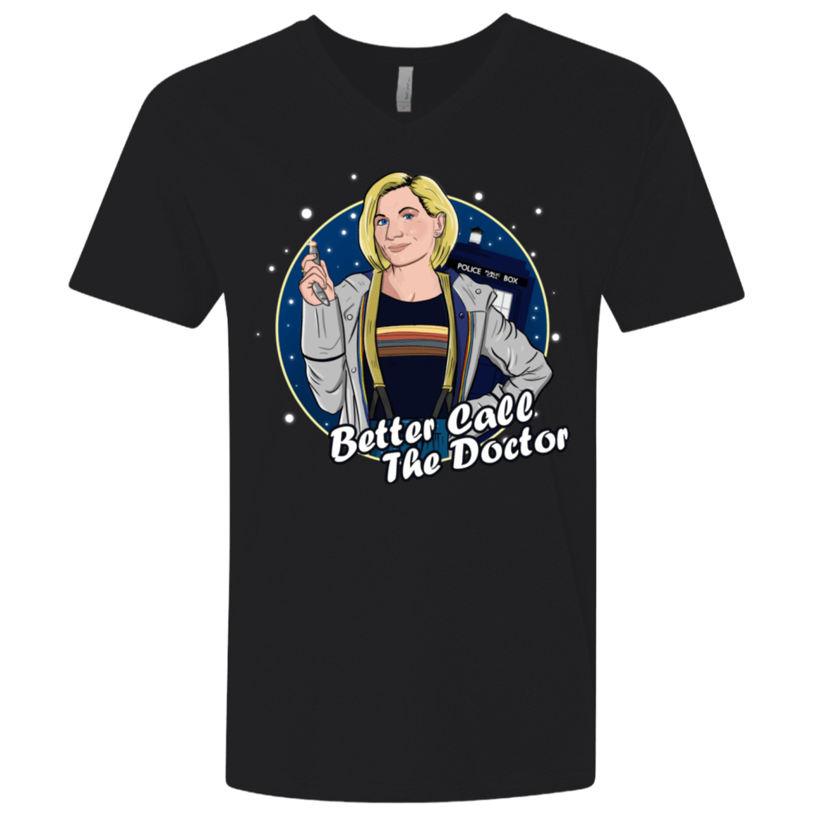 T-Shirts Black / X-Small Better Call the Doctor Men's Premium V-Neck