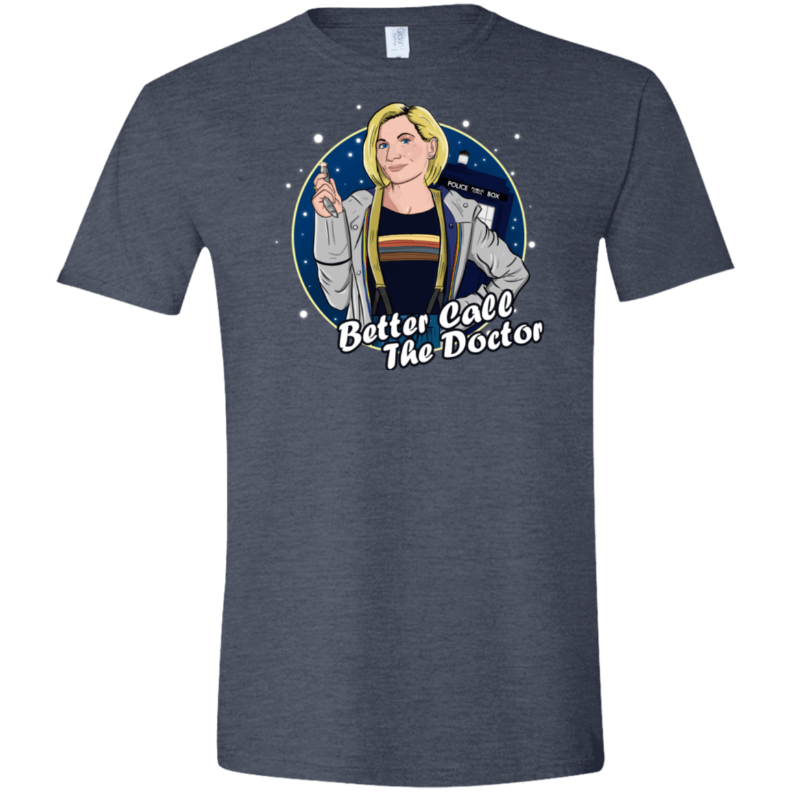 T-Shirts Heather Navy / S Better Call the Doctor Men's Semi-Fitted Softstyle