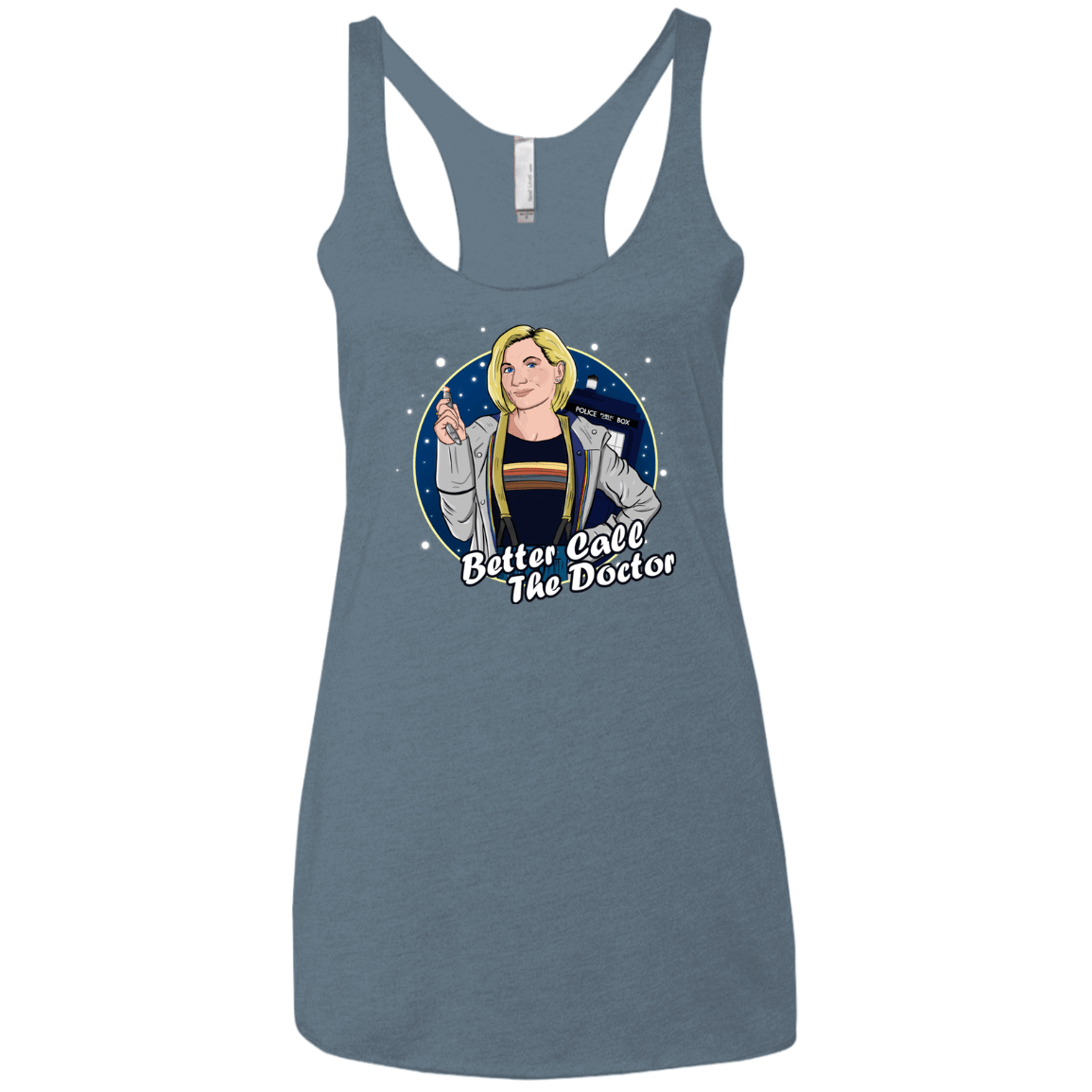 T-Shirts Indigo / X-Small Better Call the Doctor Women's Triblend Racerback Tank