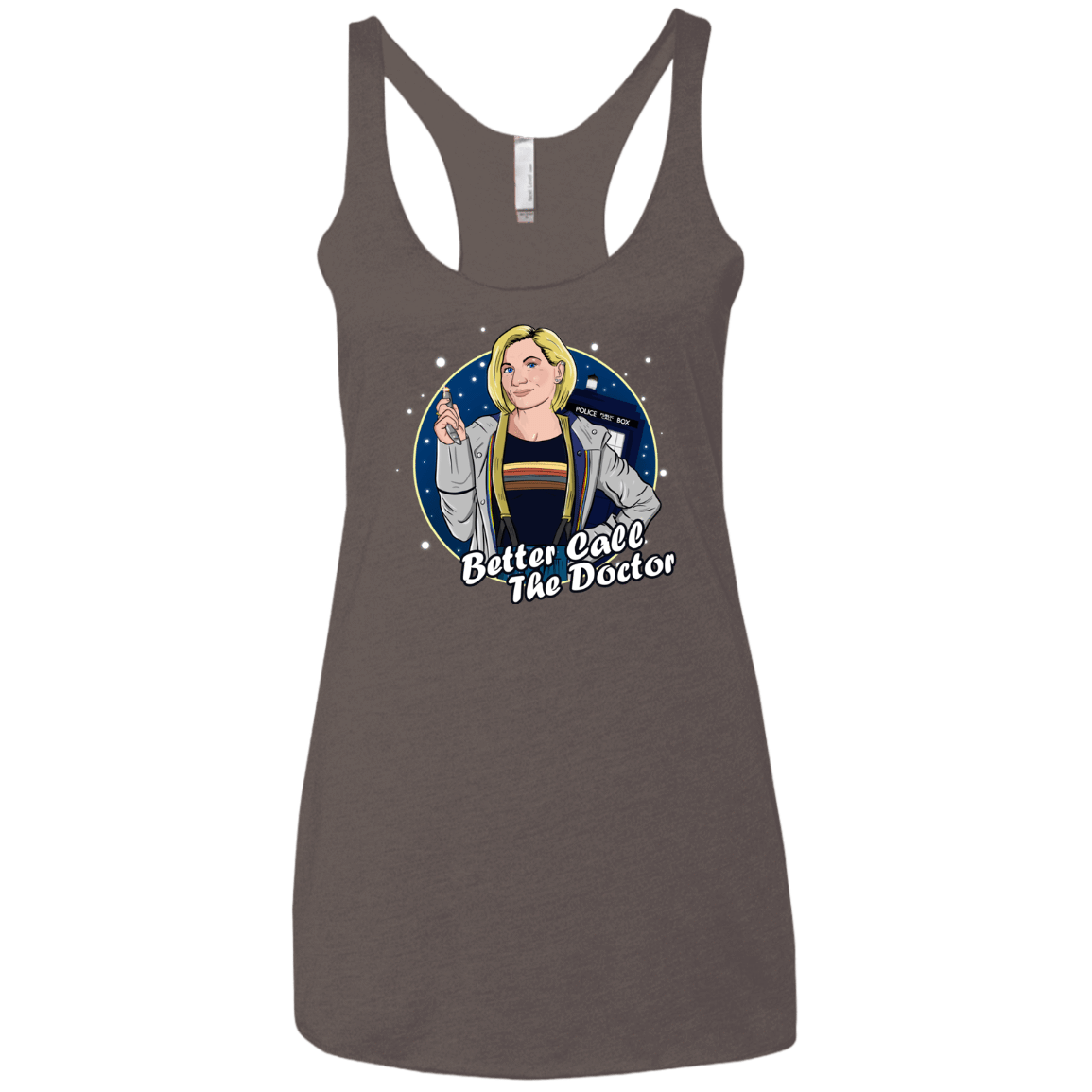 T-Shirts Macchiato / X-Small Better Call the Doctor Women's Triblend Racerback Tank
