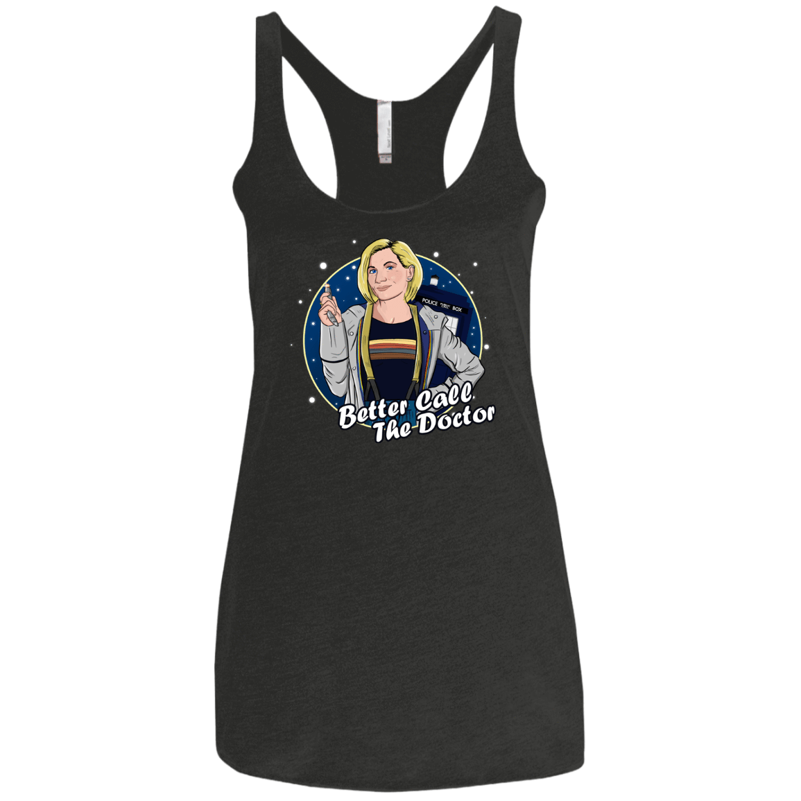 T-Shirts Vintage Black / X-Small Better Call the Doctor Women's Triblend Racerback Tank