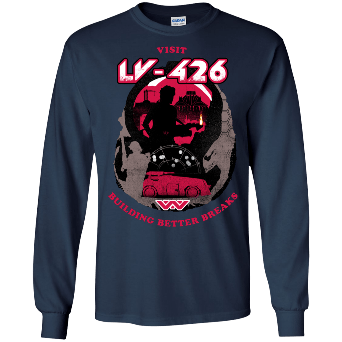 T-Shirts Navy / S Better Worlds Men's Long Sleeve T-Shirt