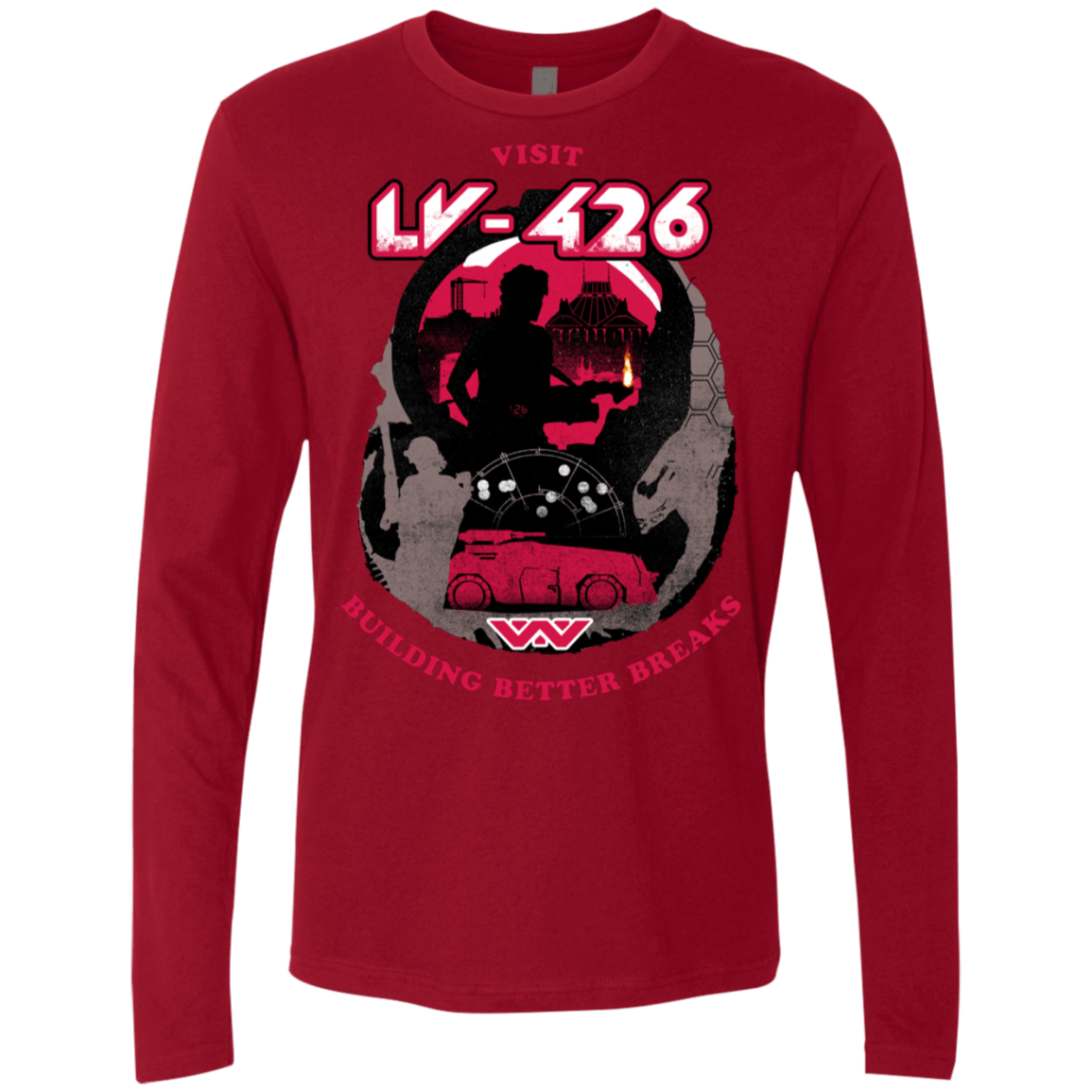 T-Shirts Cardinal / S Better Worlds Men's Premium Long Sleeve