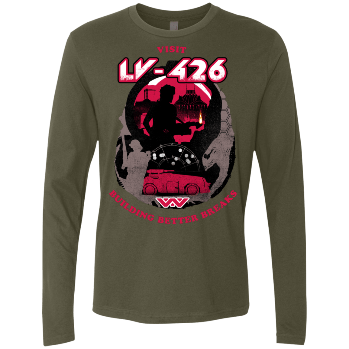 T-Shirts Military Green / S Better Worlds Men's Premium Long Sleeve