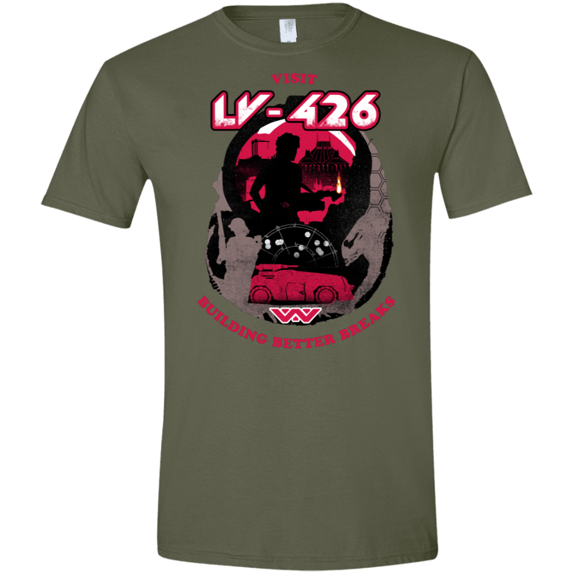 T-Shirts Military Green / S Better Worlds Men's Semi-Fitted Softstyle