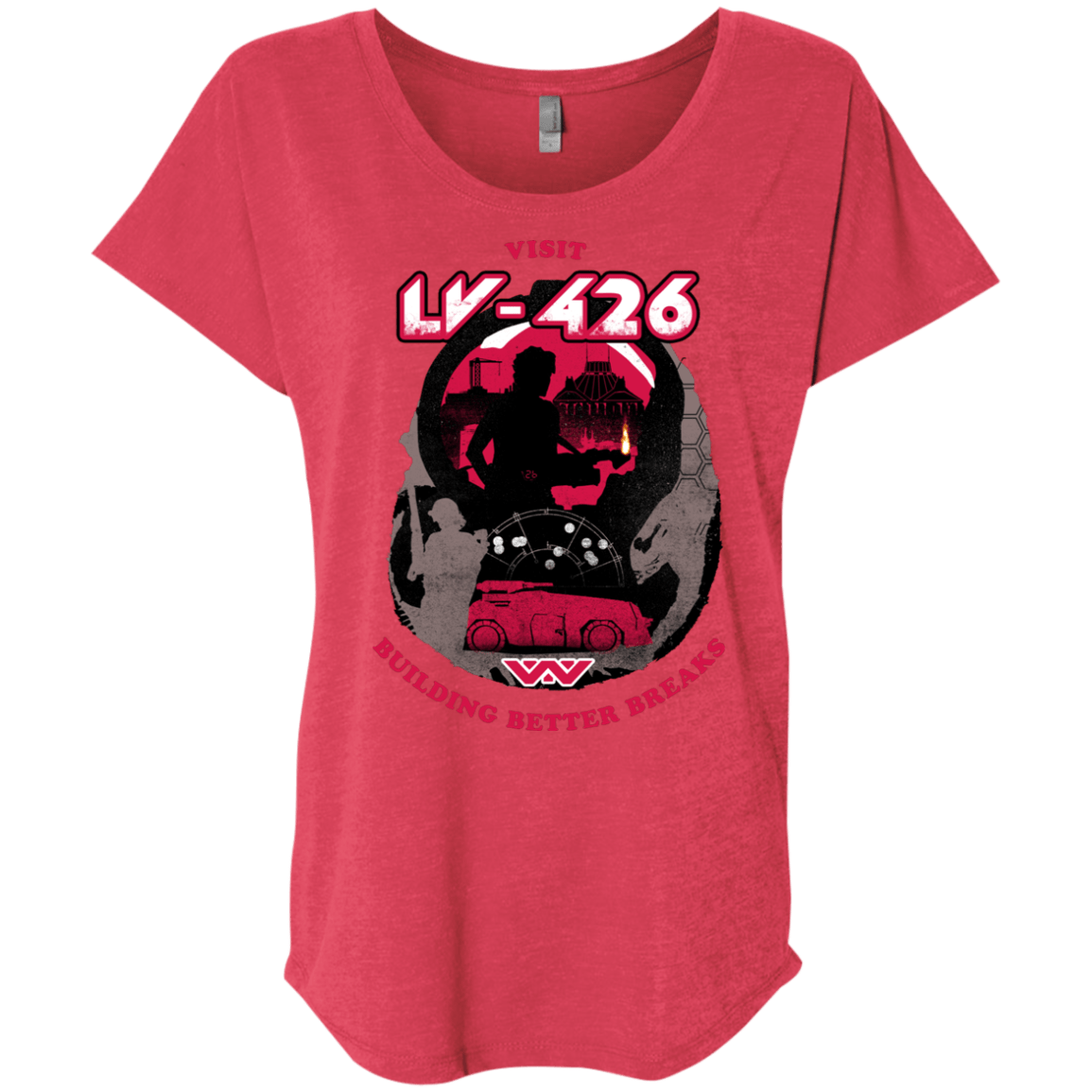 T-Shirts Vintage Red / X-Small Better Worlds Triblend Dolman Sleeve