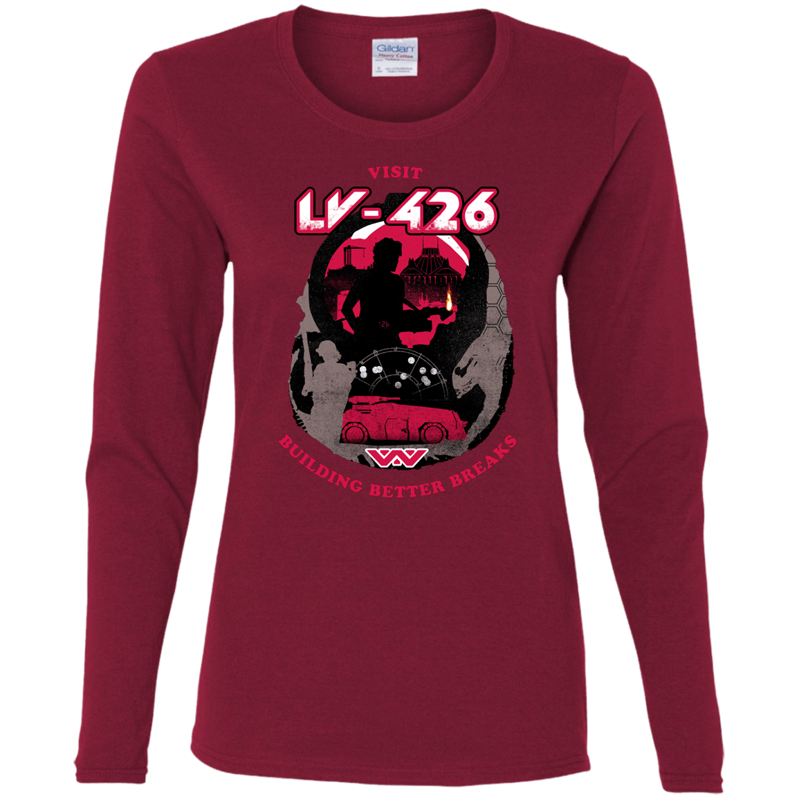 T-Shirts Cardinal / S Better Worlds Women's Long Sleeve T-Shirt