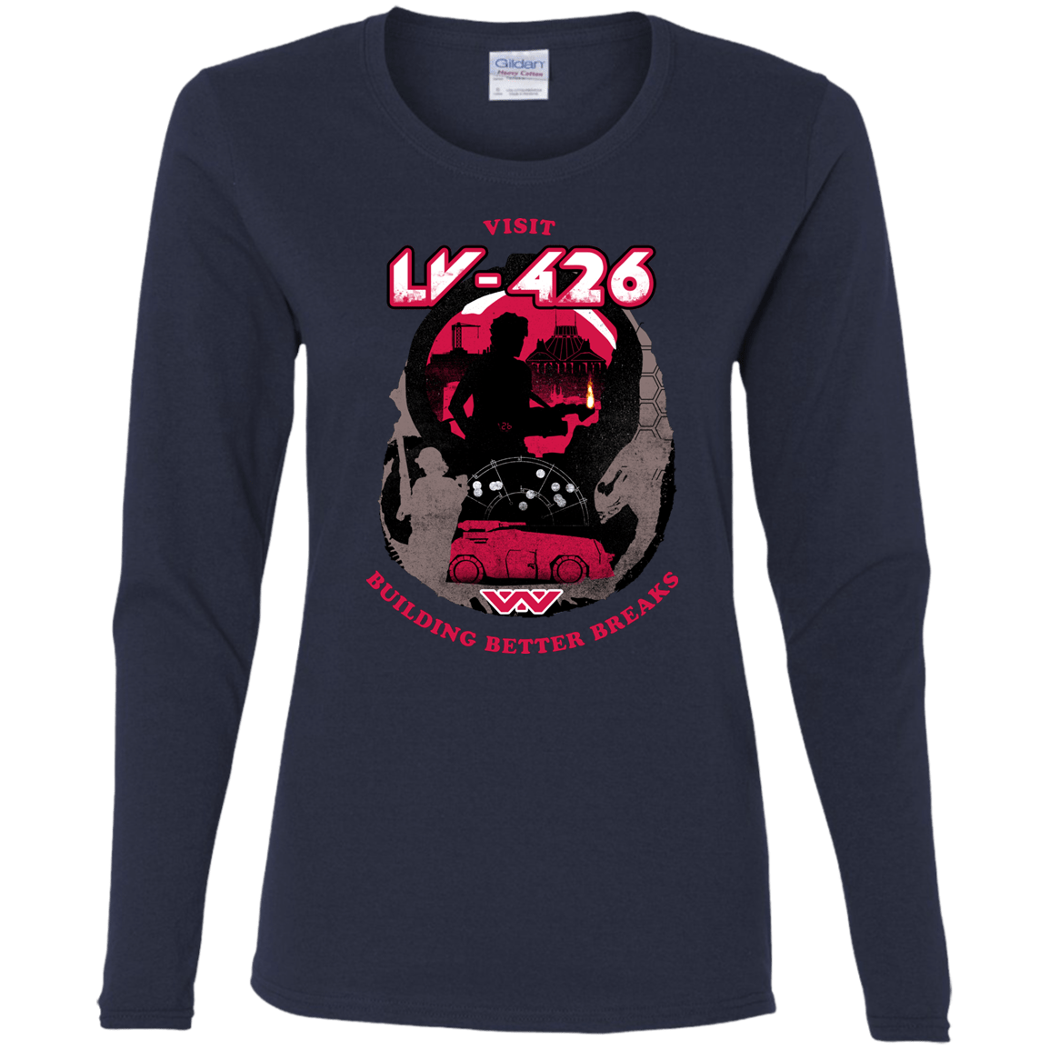 T-Shirts Navy / S Better Worlds Women's Long Sleeve T-Shirt