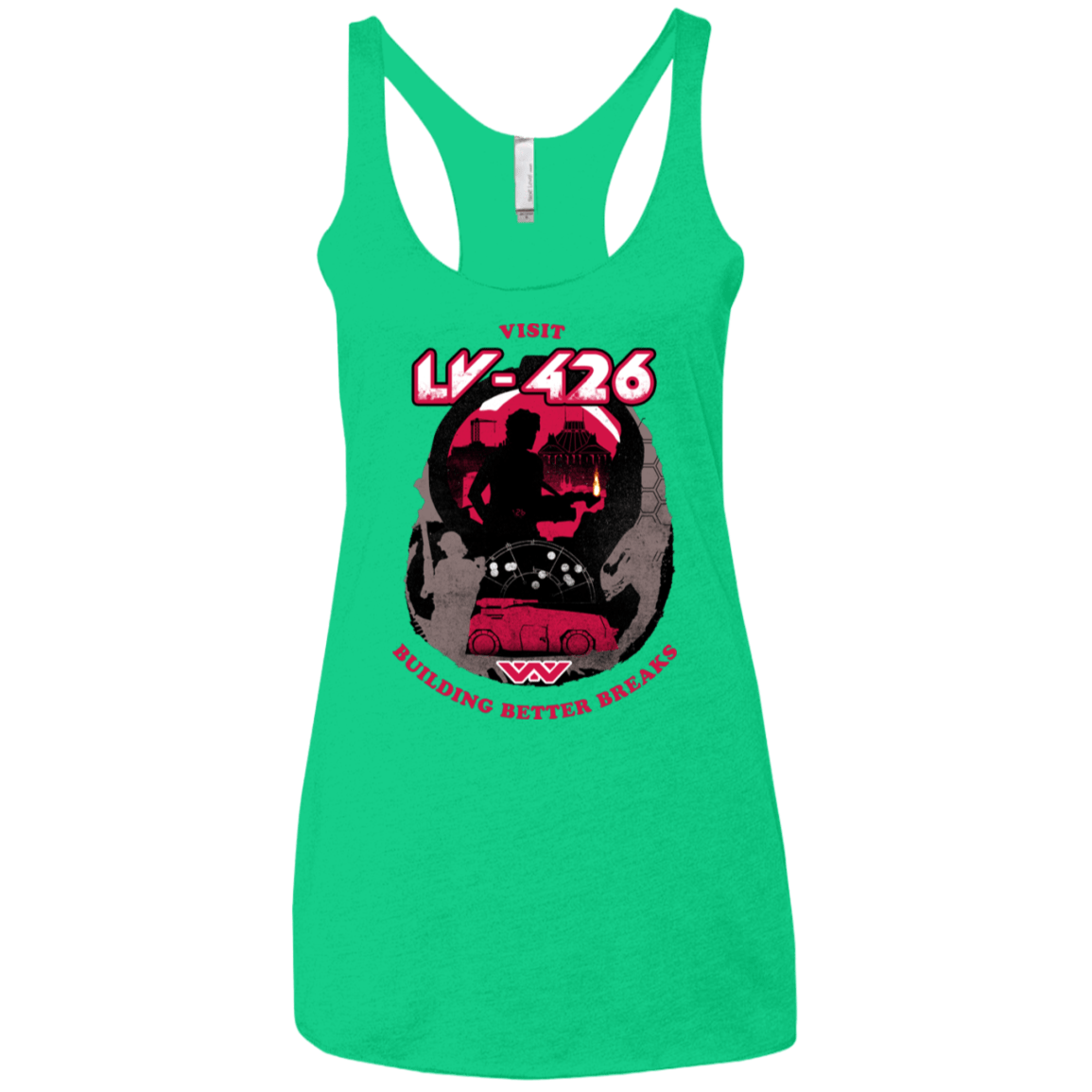 T-Shirts Envy / X-Small Better Worlds Women's Triblend Racerback Tank