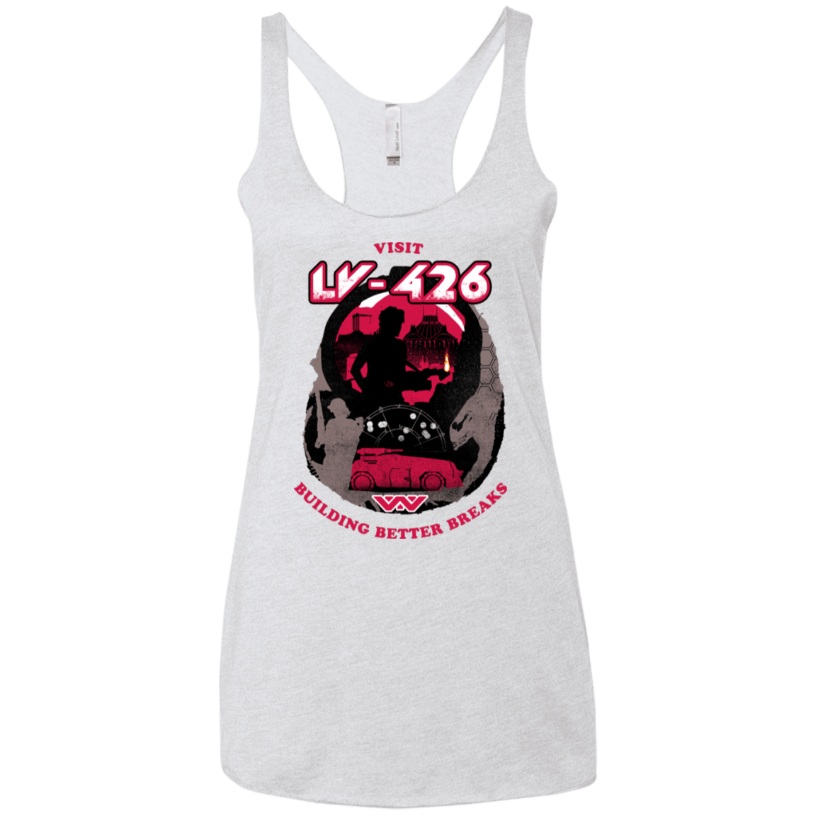 T-Shirts Heather White / X-Small Better Worlds Women's Triblend Racerback Tank