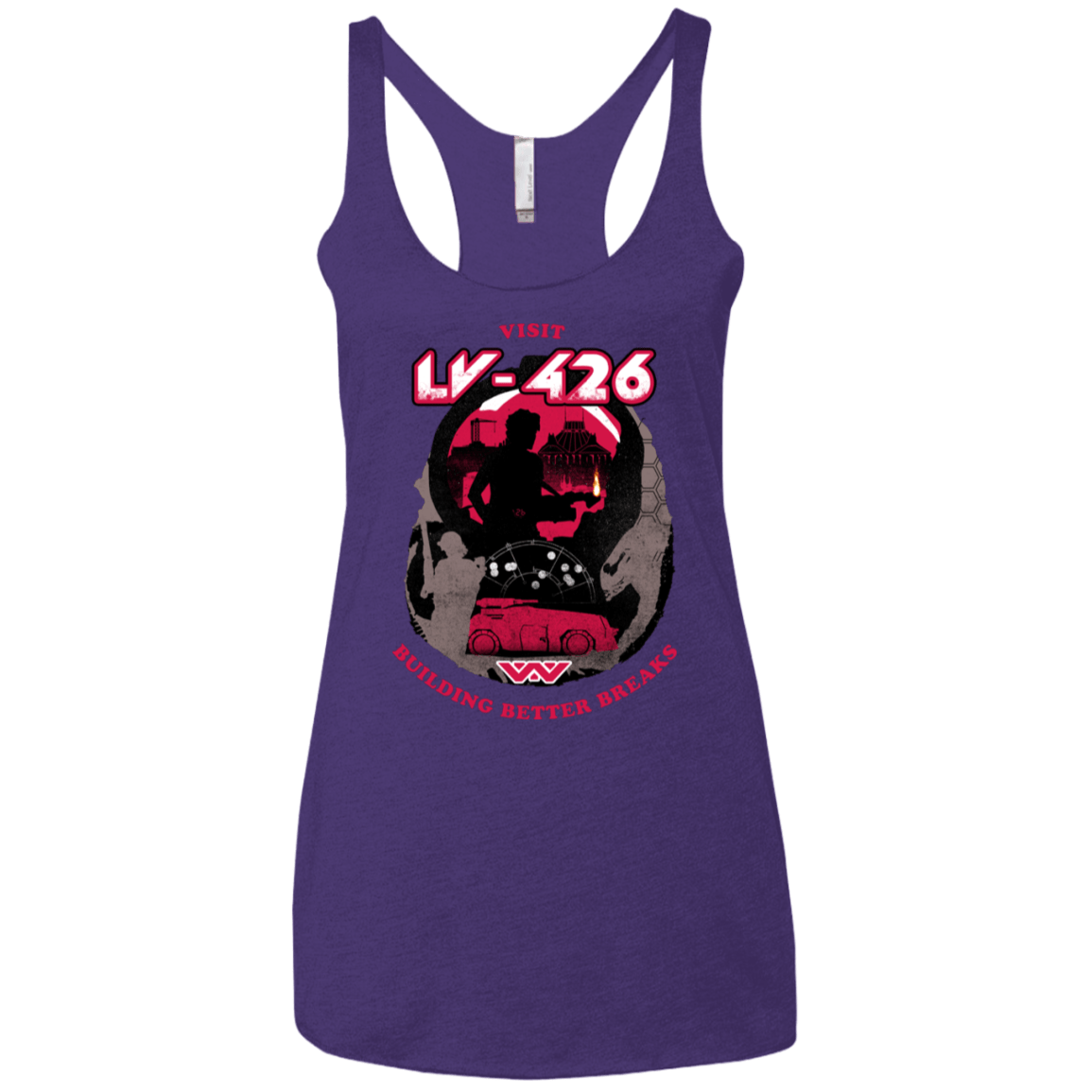 T-Shirts Purple Rush / X-Small Better Worlds Women's Triblend Racerback Tank