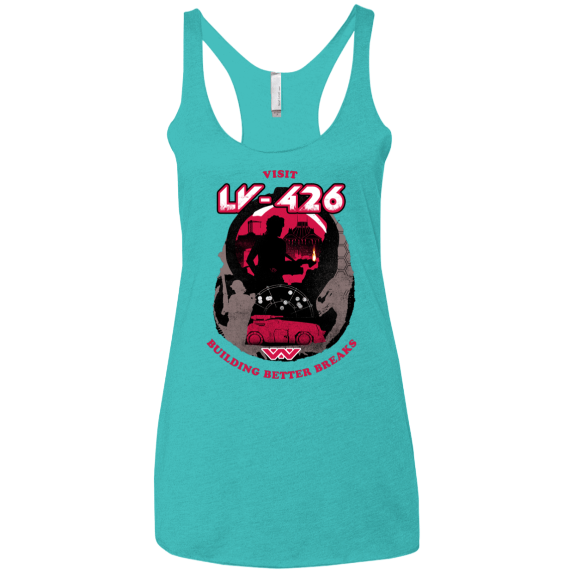 T-Shirts Tahiti Blue / X-Small Better Worlds Women's Triblend Racerback Tank