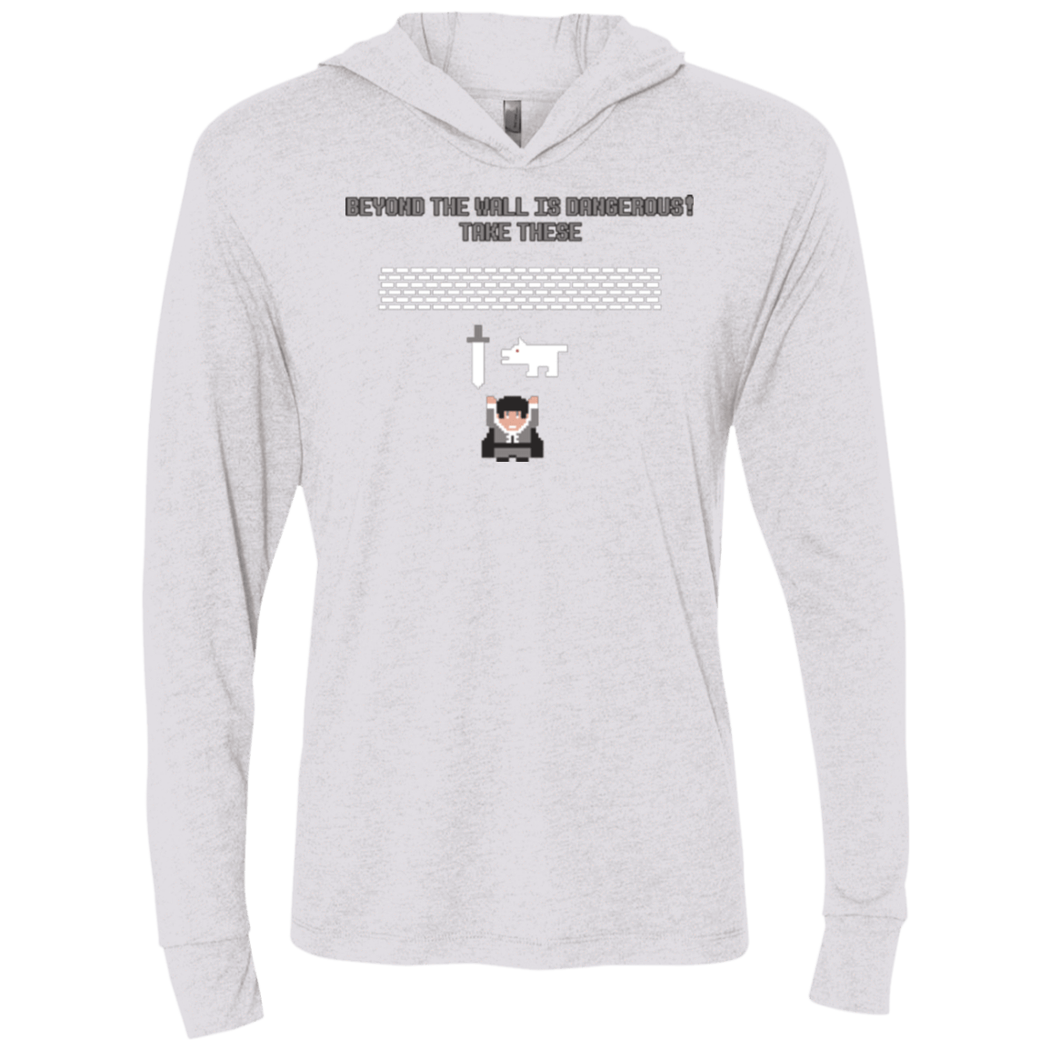 T-Shirts Heather White / X-Small Beyond the Wall Triblend Long Sleeve Hoodie Tee