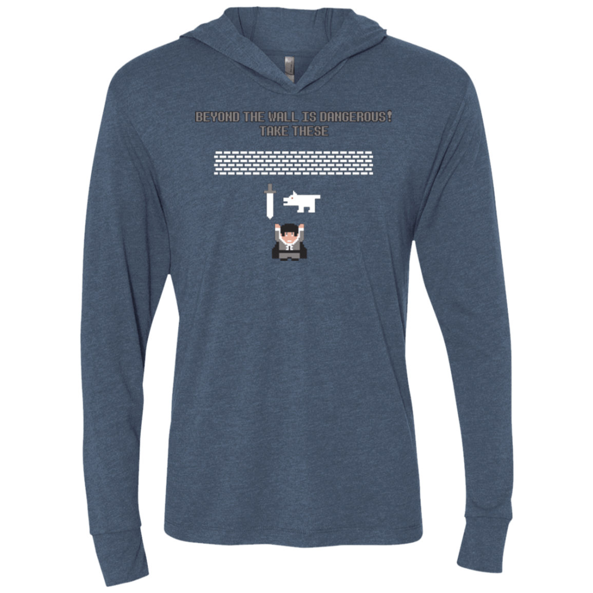 T-Shirts Indigo / X-Small Beyond the Wall Triblend Long Sleeve Hoodie Tee