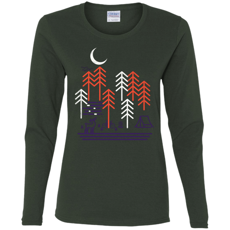 T-Shirts Forest / S Bicycle Days Women's Long Sleeve T-Shirt