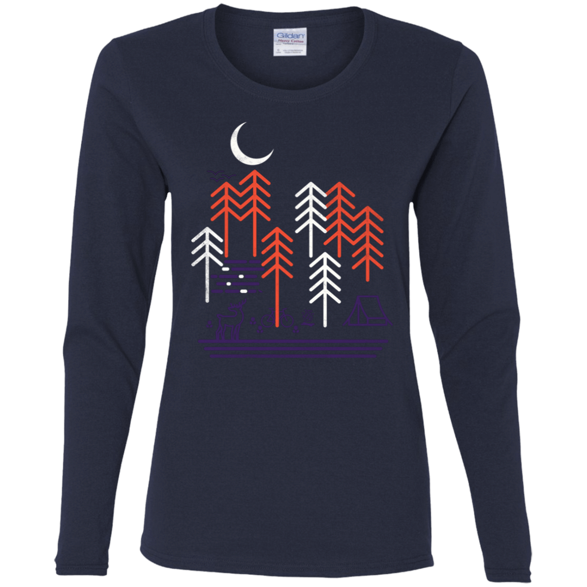 T-Shirts Navy / S Bicycle Days Women's Long Sleeve T-Shirt