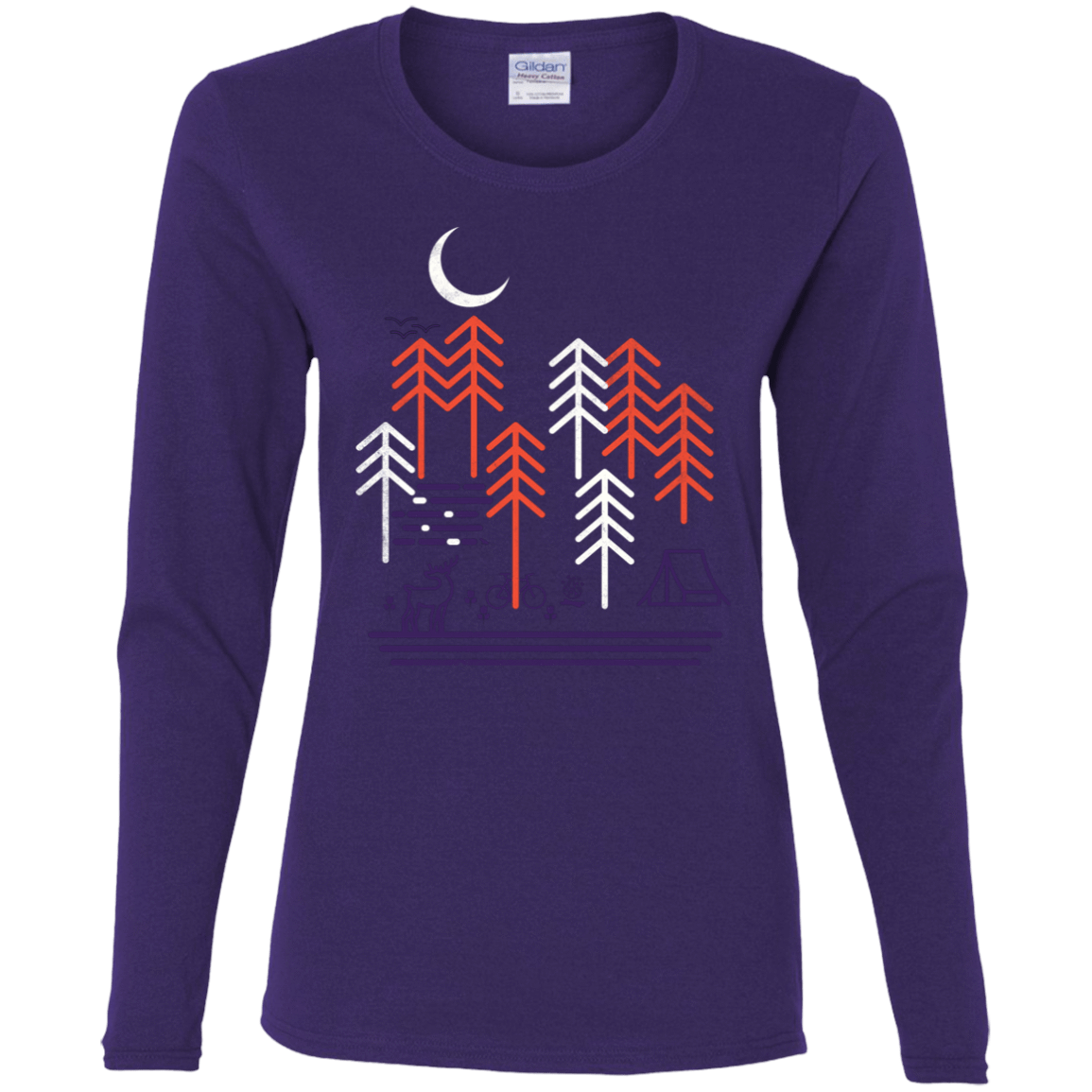 T-Shirts Purple / S Bicycle Days Women's Long Sleeve T-Shirt