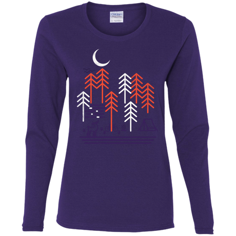 T-Shirts Purple / S Bicycle Days Women's Long Sleeve T-Shirt