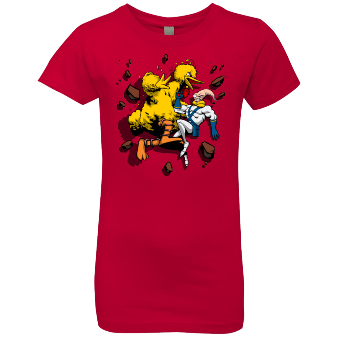 T-Shirts Red / YXS Big Bird and Worm Girls Premium T-Shirt
