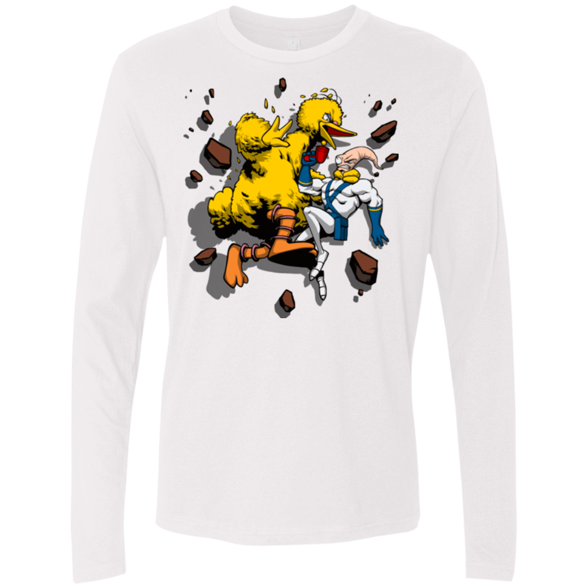 T-Shirts White / Small Big Bird and Worm Men's Premium Long Sleeve