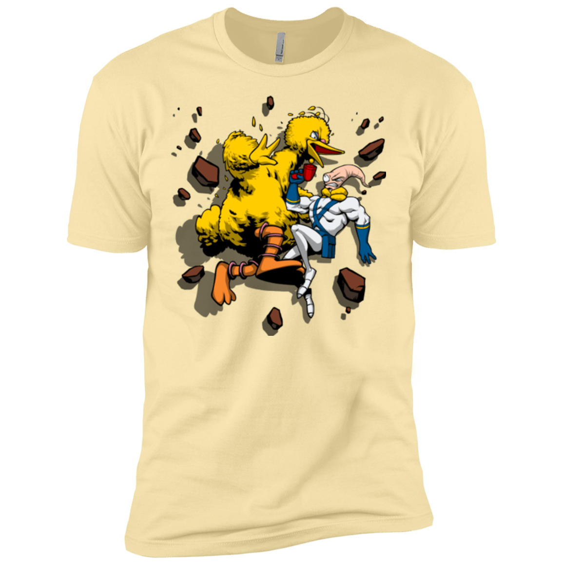 T-Shirts Banana Cream / X-Small Big Bird and Worm Men's Premium T-Shirt