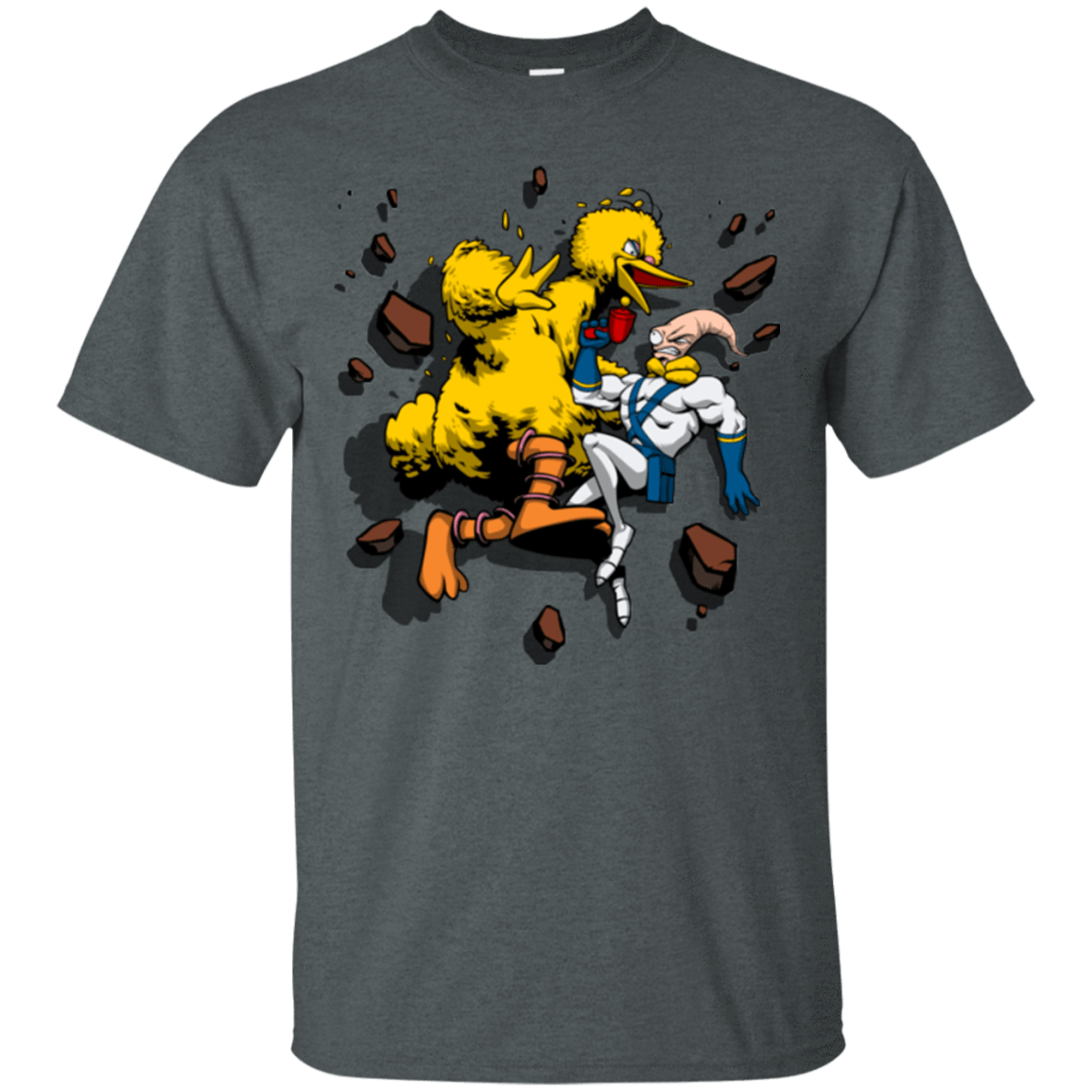 T-Shirts Dark Heather / Small Big Bird and Worm T-Shirt