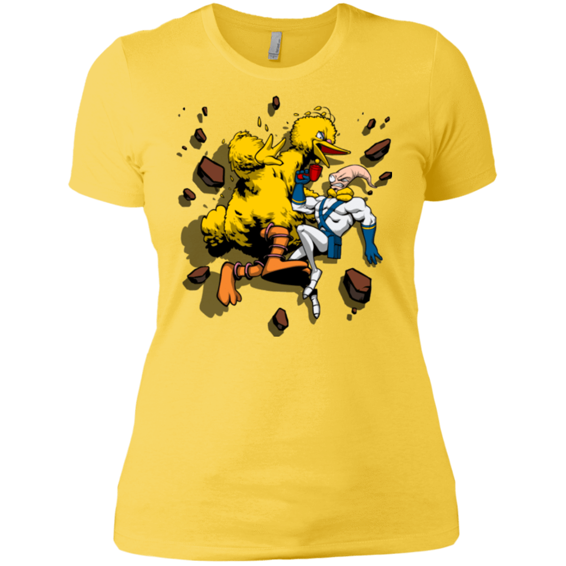 T-Shirts Vibrant Yellow / X-Small Big Bird and Worm Women's Premium T-Shirt