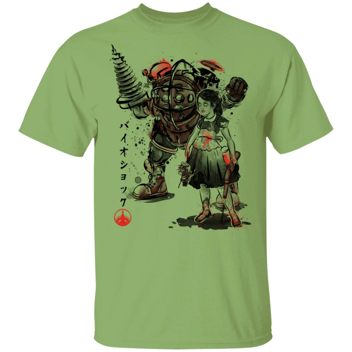 T-Shirts Kiwi / S Big Daddy and Little Sister sumi-e T-Shirt