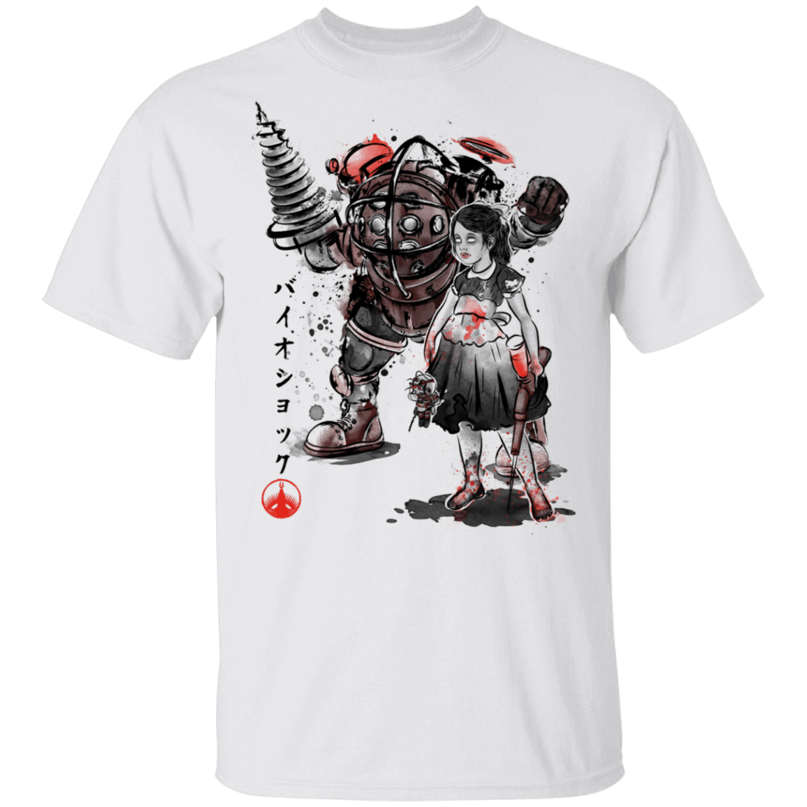 T-Shirts White / S Big Daddy and Little Sister sumi-e T-Shirt