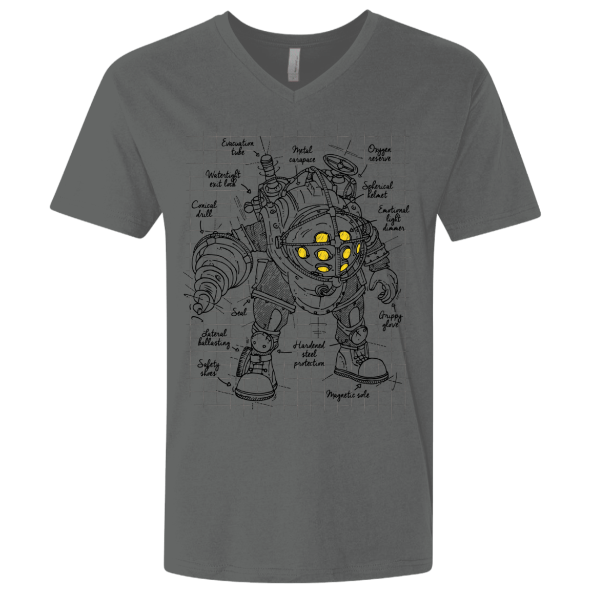 T-Shirts Heavy Metal / X-Small Big Daddy Plan Men's Premium V-Neck