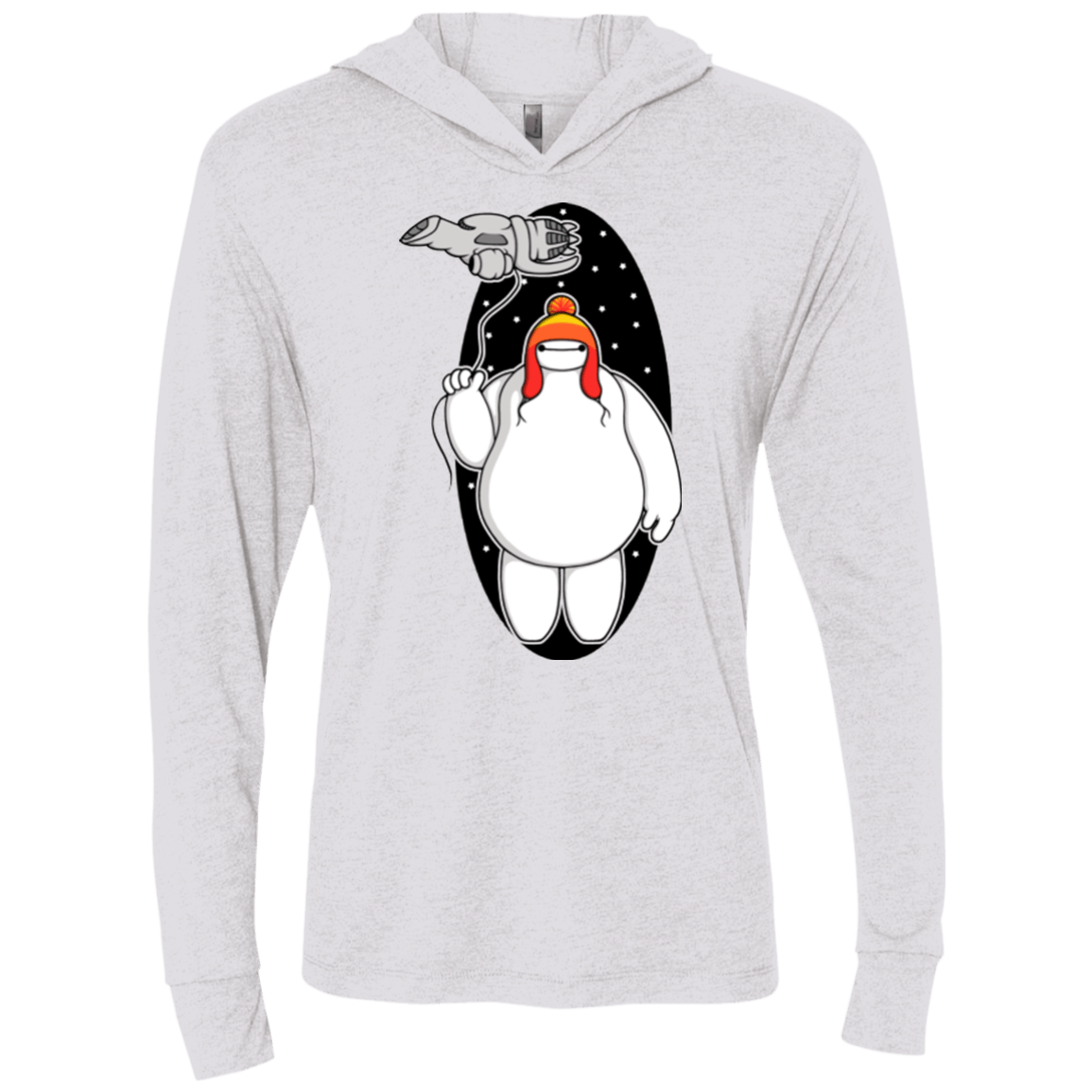 T-Shirts Heather White / X-Small Big Damn Hero 6 Triblend Long Sleeve Hoodie Tee
