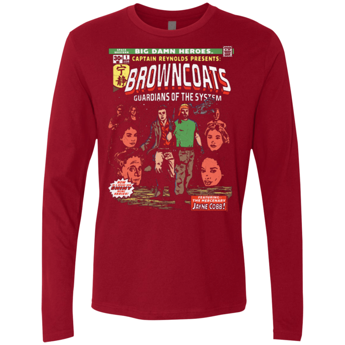 T-Shirts Cardinal / Small Big Damn Heroes Men's Premium Long Sleeve