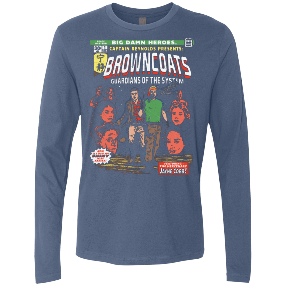 T-Shirts Indigo / Small Big Damn Heroes Men's Premium Long Sleeve